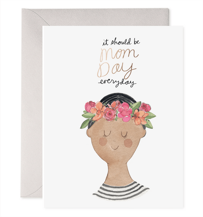 Flower Crown Mom - Tarjeta Día de la Madre - ColorSwatch