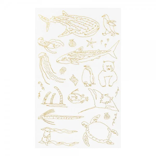 Transfer Foil Stickers - Criaturas Marinas