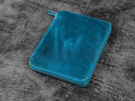 Folio de Cuero para cuaderno y plumas - Ocean Blue - ColorSwatch