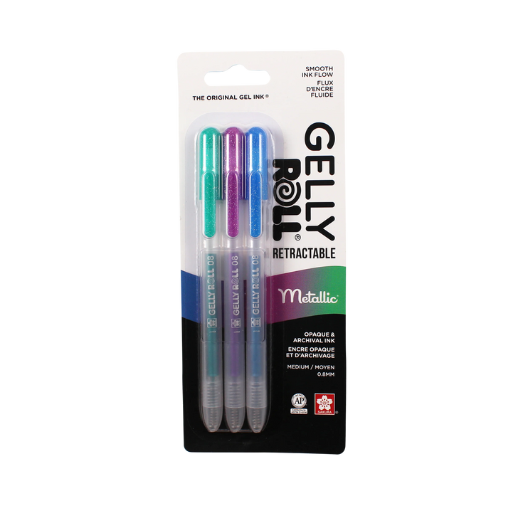 Gelly Roll Retráctil - Set de 3 - Metallic - ColorSwatch