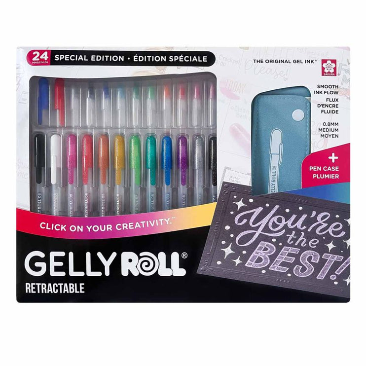 Gelly Roll Retráctil - Set Especial de 24 + Estuche - ColorSwatch