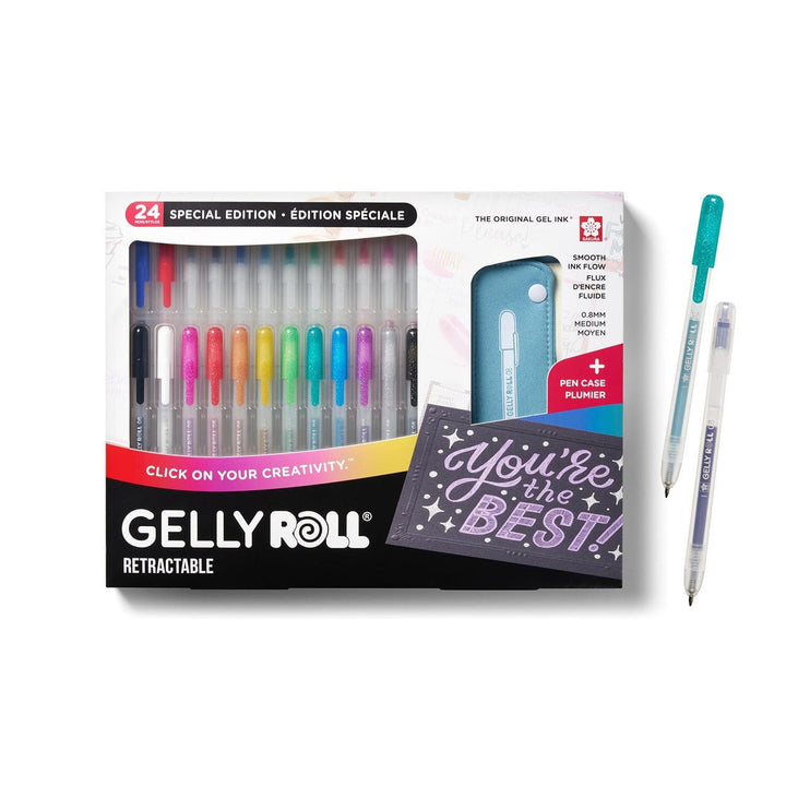 Gelly Roll Retráctil - Set Especial de 24 + Estuche - ColorSwatch