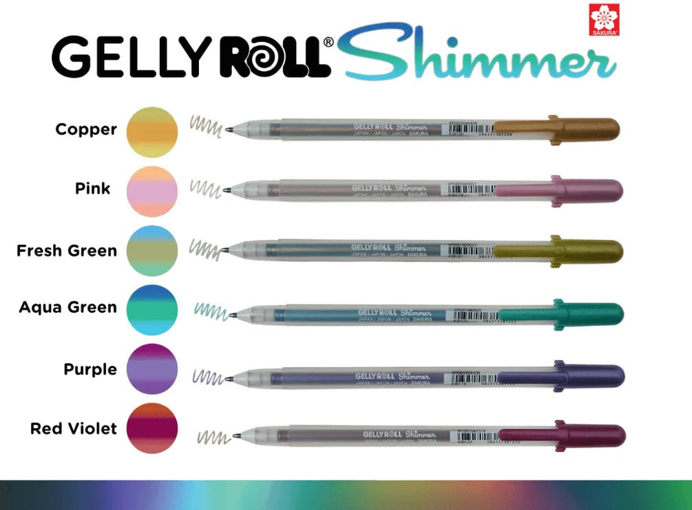Gelly Roll - Shimmer - Set de 6 - ColorSwatch