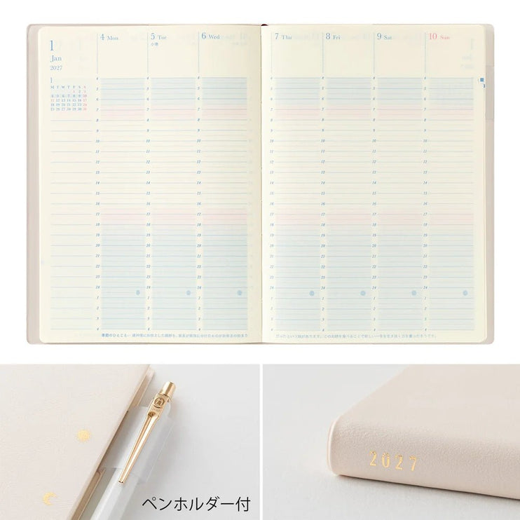 Gradation Diary Day Lenght 2027 - B6 - Ivory - ColorSwatch
