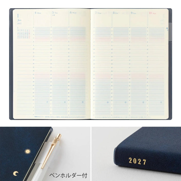 Gradation Diary Day Lenght 2027 - B6 - Navy - ColorSwatch