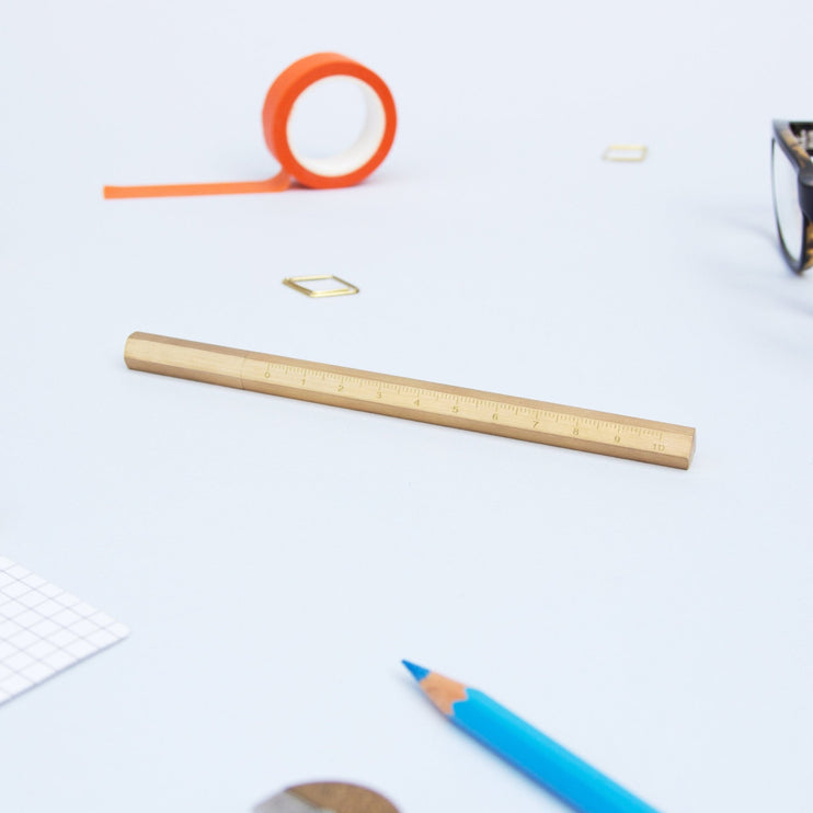 Hexagonal Brass Pen - ColorSwatch