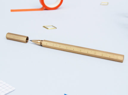Hexagonal Brass Pen - ColorSwatch
