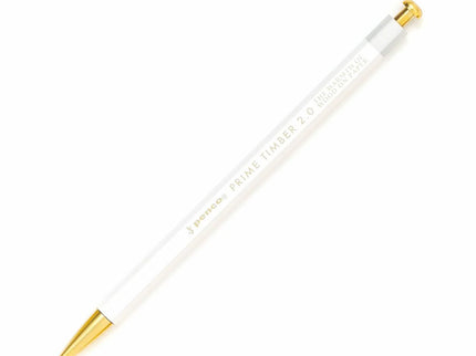 Portaminas Prime Timber - Brass -  White