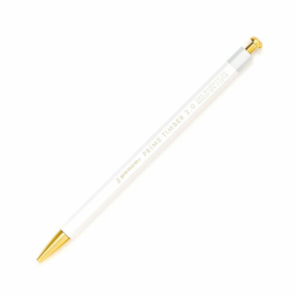 Portaminas Prime Timber - Brass -  White