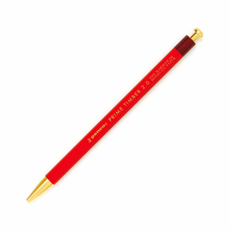 Portaminas Prime Timber - Brass -  Red
