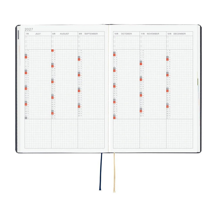 Hobonichi Techo 2027 HON - A5 - Slash (Navy) - ColorSwatch