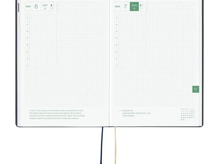 Hobonichi Techo 2027 HON - A5 - Slash (Navy) - ColorSwatch