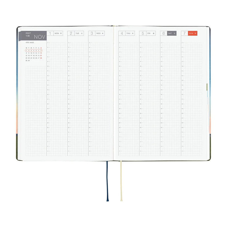 Hobonichi Techo 2027 HON - A6 - Hiroko Kubota - String Telephone Until the Moon is Full - ColorSwatch