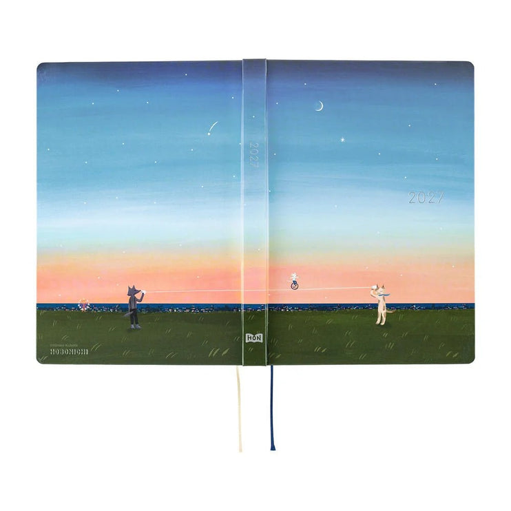 Hobonichi Techo 2027 HON - A6 - Hiroko Kubota - String Telephone Until the Moon is Full - ColorSwatch