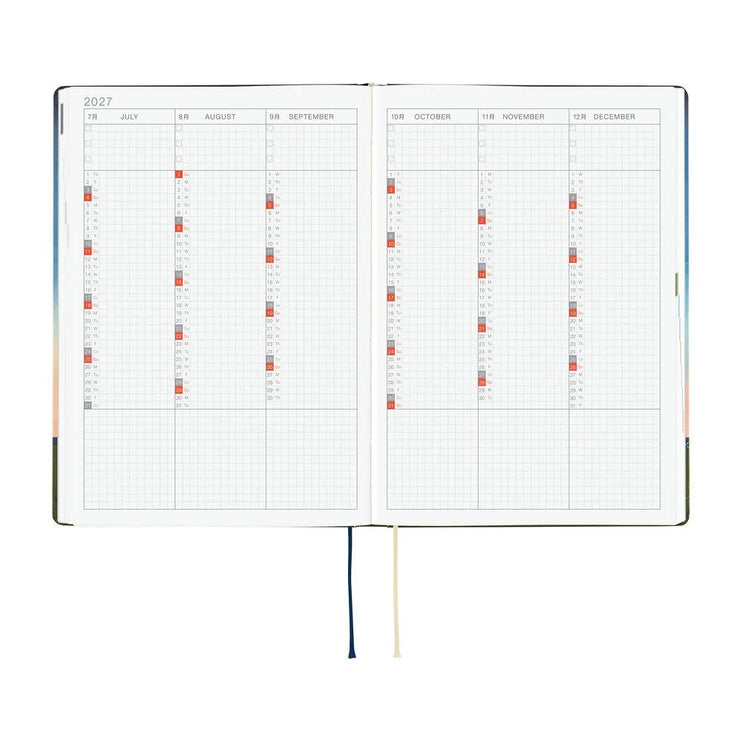Hobonichi Techo 2027 HON - A6 - Hiroko Kubota - String Telephone Until the Moon is Full - ColorSwatch