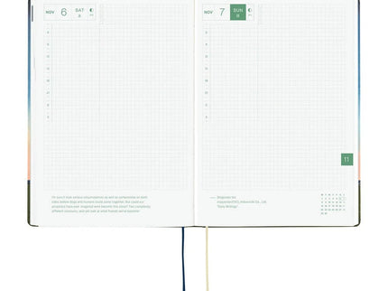 Hobonichi Techo 2027 HON - A6 - Hiroko Kubota - String Telephone Until the Moon is Full - ColorSwatch
