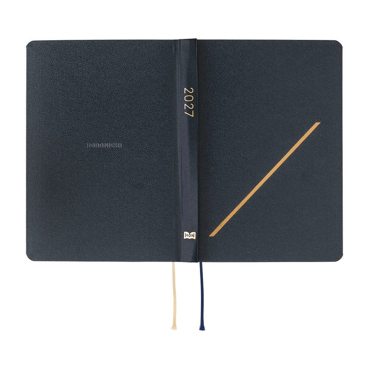 Hobonichi Techo 2027 HON - A6 - Slash (Navy) - ColorSwatch