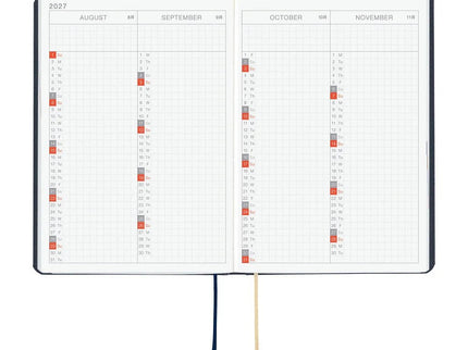 Hobonichi Techo 2027 HON - A6 - Slash (Navy) - ColorSwatch
