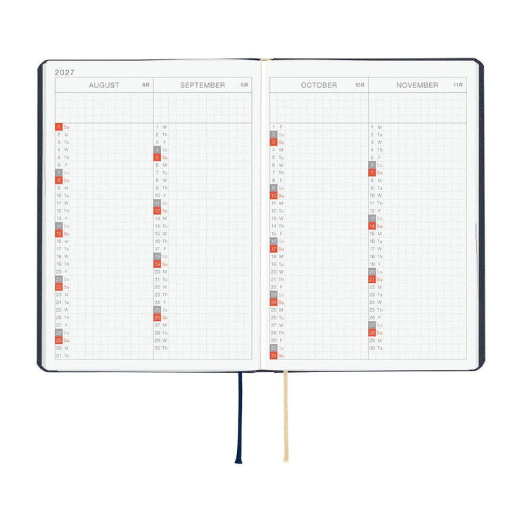 Hobonichi Techo 2027 HON - A6 - Slash (Navy) - ColorSwatch