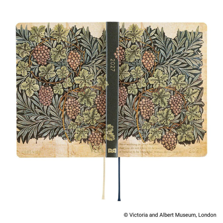 Hobonichi Techo 2027 HON - A6 - The V and A Series: Vine - ColorSwatch