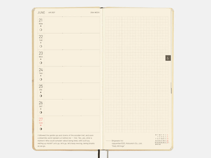 Hobonichi Techo 2027 Weeks - Akiko Miyakoshi - Once, in spring - ColorSwatch