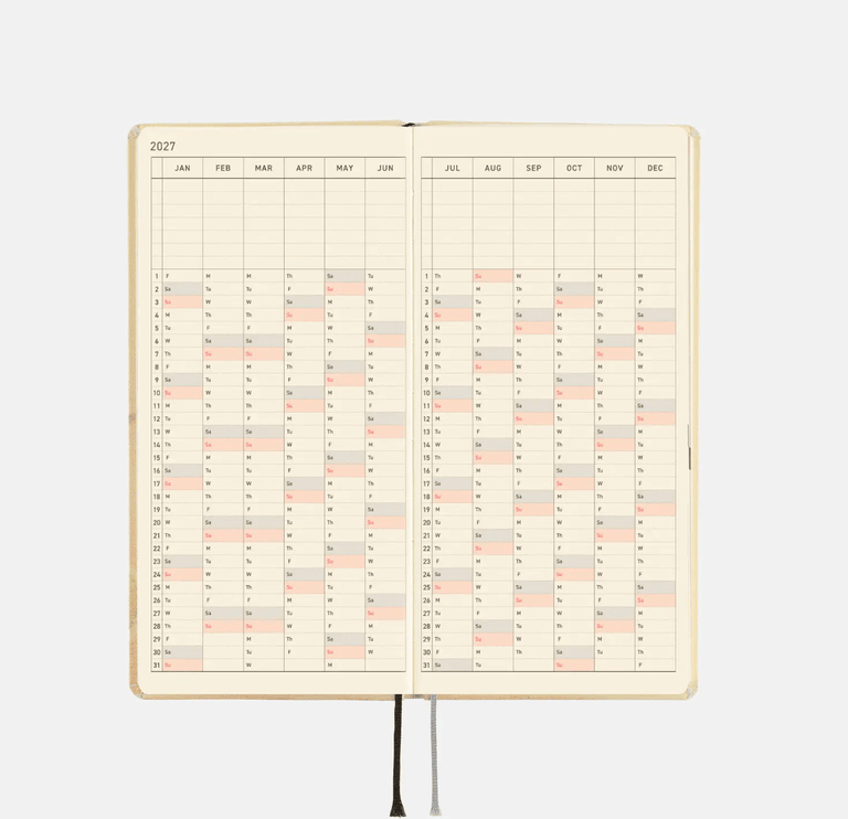 Hobonichi Techo 2027 Weeks - Akiko Miyakoshi - Once, in spring - ColorSwatch