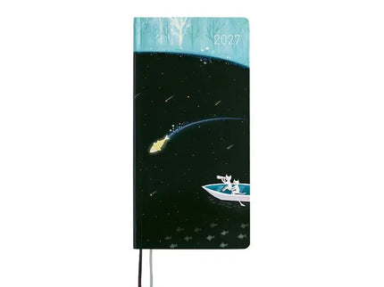 Hobonichi Techo 2027 Weeks - Hiroko Kubota - Meteor Shower in the light blue forest - ColorSwatch