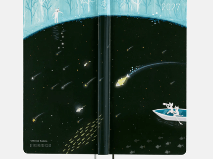 Hobonichi Techo 2027 Weeks - Hiroko Kubota - Meteor Shower in the light blue forest - ColorSwatch