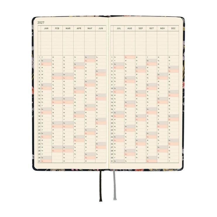 Hobonichi Techo 2027 Weeks - Liberty Fabrics: Floral Remedy - ColorSwatch