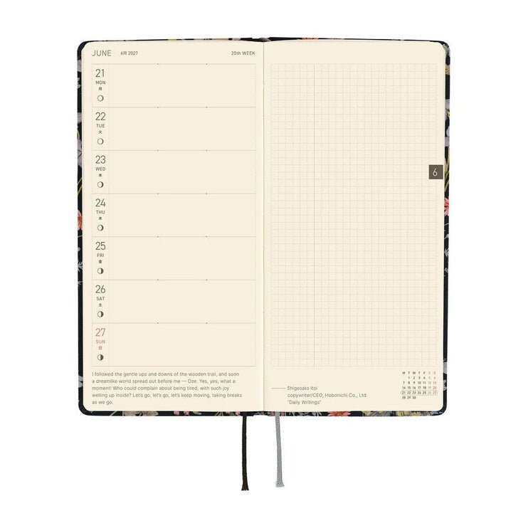 Hobonichi Techo 2027 Weeks - Liberty Fabrics: Floral Remedy - ColorSwatch