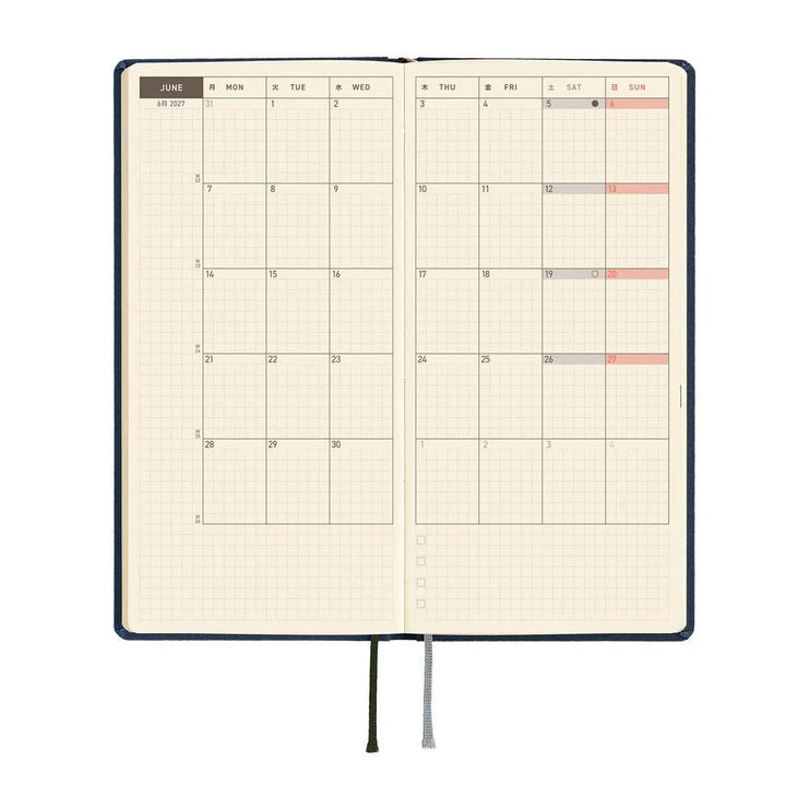 Hobonichi Techo 2027 Weeks MEGA Colors: Midnight Blue - ColorSwatch