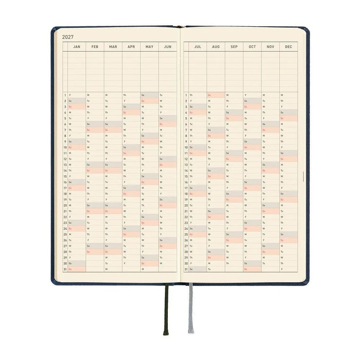 Hobonichi Techo 2027 Weeks MEGA Colors: Midnight Blue - ColorSwatch