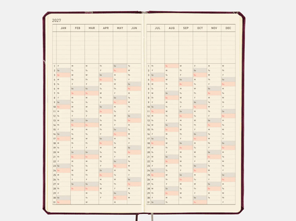 Hobonichi Techo 2027 Weeks - V-A Series: Welcome to the V and A - ColorSwatch