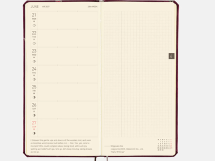 Hobonichi Techo 2027 Weeks - V-A Series: Welcome to the V and A - ColorSwatch