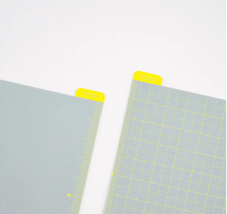 Hobonichi Techo Accesories - Hobonichi Pencil Board (Ice Gray x Yellow) - ColorSwatch