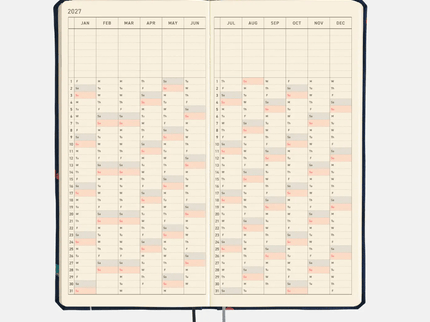 Hobonichi Techo Weeks 2027 - Bow and Tie - Candy Dream - ColorSwatch