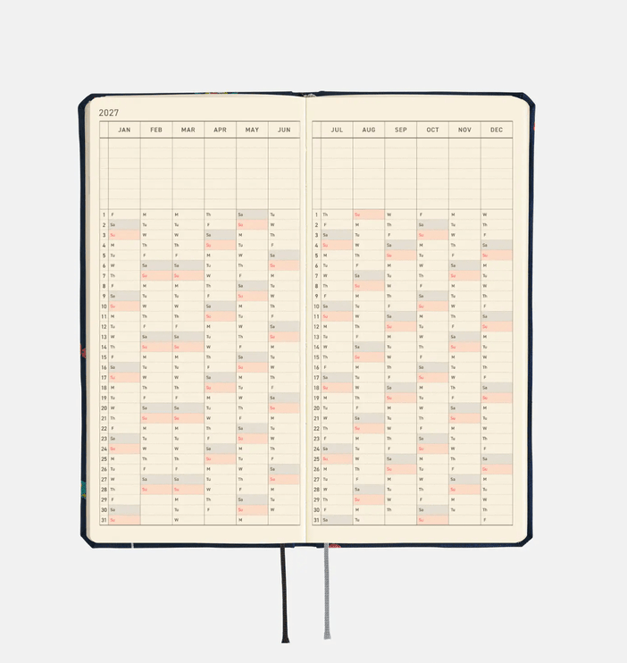 Hobonichi Techo Weeks 2027 - Bow and Tie - Candy Dream - ColorSwatch