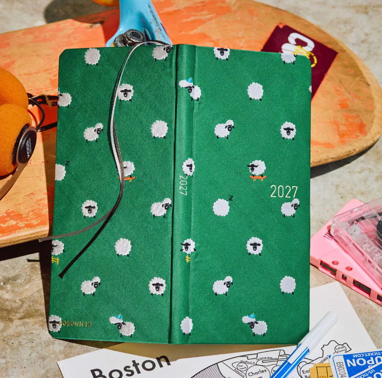 Hobonichi Techo Weeks 2027 - Bow and Tie - Sheep Sheep Sheep - ColorSwatch