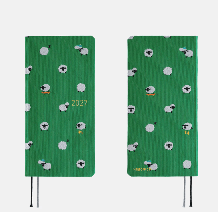 Hobonichi Techo Weeks 2027 - Bow and Tie - Sheep Sheep Sheep - ColorSwatch