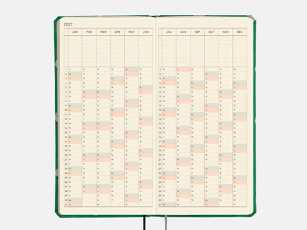 Hobonichi Techo Weeks 2027 - Bow and Tie - Sheep Sheep Sheep - ColorSwatch