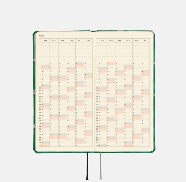 Hobonichi Techo Weeks 2027 - Bow and Tie - Sheep Sheep Sheep - ColorSwatch