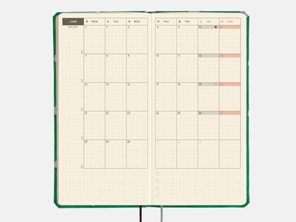 Hobonichi Techo Weeks 2027 - Bow and Tie - Sheep Sheep Sheep - ColorSwatch