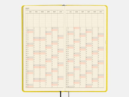 Hobonichi Techo Weeks 2027 - Colors - Canaria Yellow - ColorSwatch