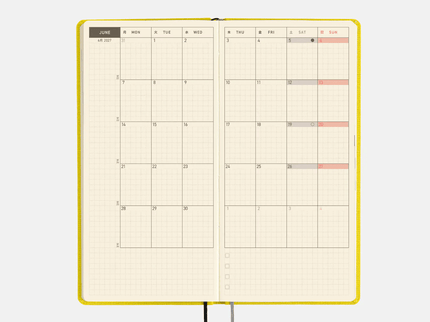 Hobonichi Techo Weeks 2027 - Colors - Canaria Yellow - ColorSwatch