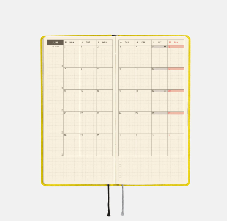 Hobonichi Techo Weeks 2027 - Colors - Canaria Yellow - ColorSwatch