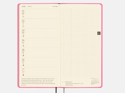 Hobonichi Techo Weeks 2027 - Colors - Pink Sapphire - ColorSwatch