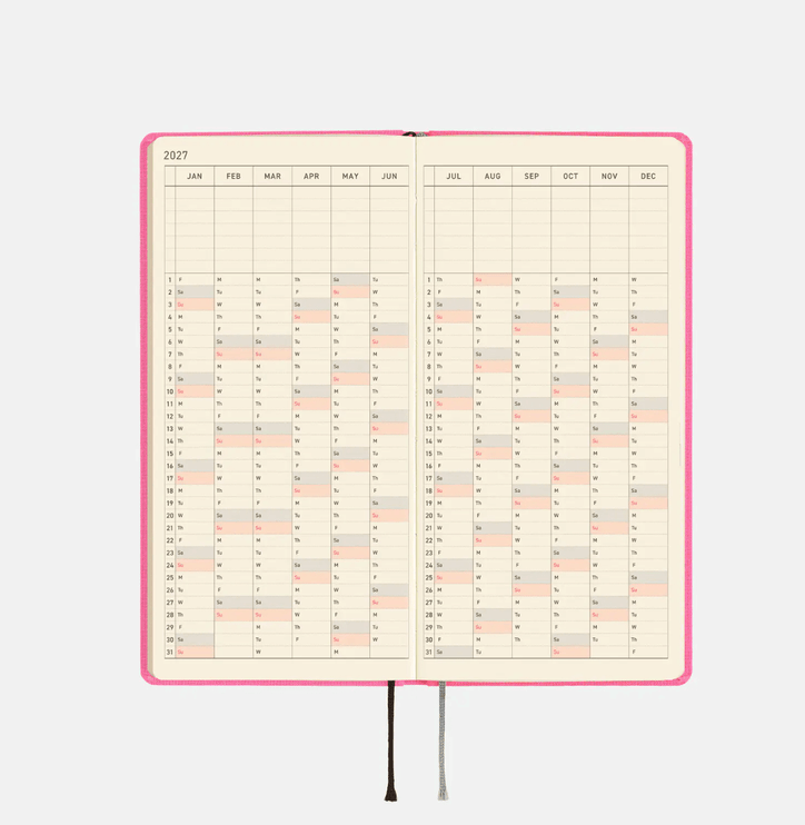 Hobonichi Techo Weeks 2027 - Colors - Pink Sapphire - ColorSwatch