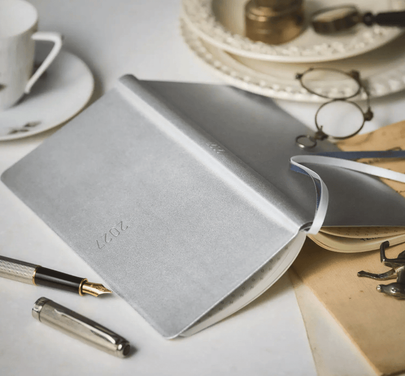 Hobonichi Techo Weeks 2027 - Leather - Noble Silver - ColorSwatch