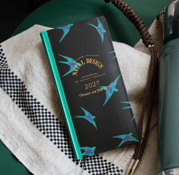 Hobonichi Techo Weeks 2027 - Natal Design - Lucky Swallow - ColorSwatch