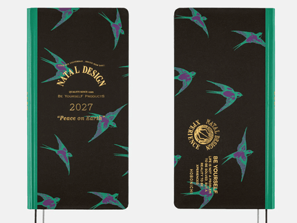 Hobonichi Techo Weeks 2027 - Natal Design - Lucky Swallow - ColorSwatch